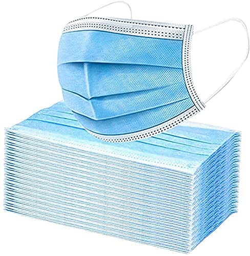 3-Ply Disposable Face Masks, Soft on Skin, Pack of Blue Masks by PURE+GEM