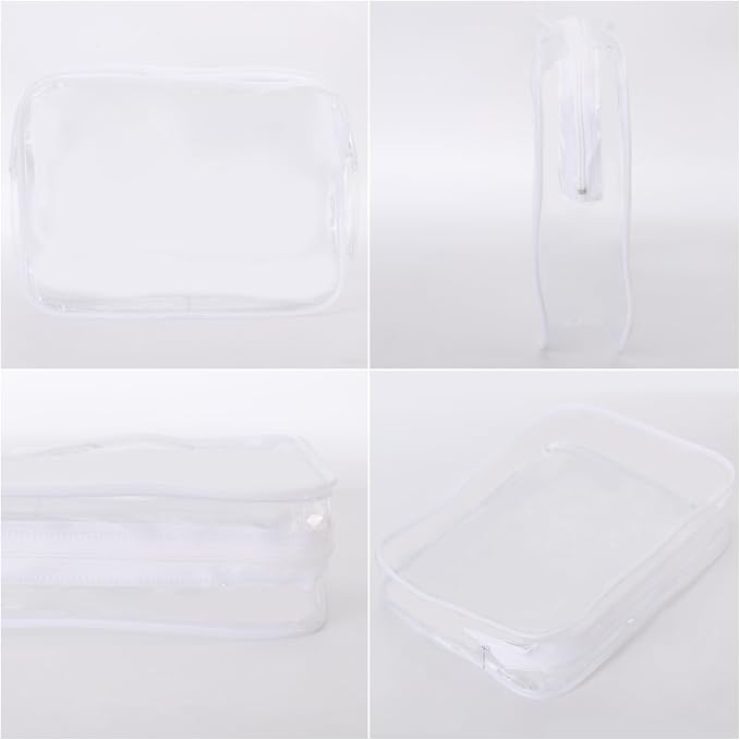 Tbestmax 10 Pack Clear Cosmetic Bags Makeup Bags Portable Waterproof TSA - Image 4
