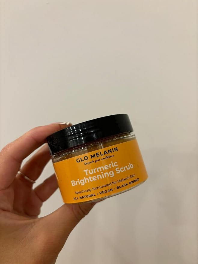 GLO Melanin Turmeric Scrub for Dark Spots, Brightening Inner Thighs Bikini Area - Image 11