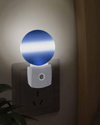 Night Lights Auto Sensor Navy Blue Ombre Night Light Solid Color Round Lamp - Image 3