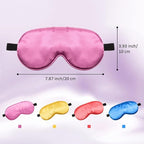 BBTO 4 Pcs Silk Sleep Eye Masks Smooth Soft Satin Eye Covers - Image 3