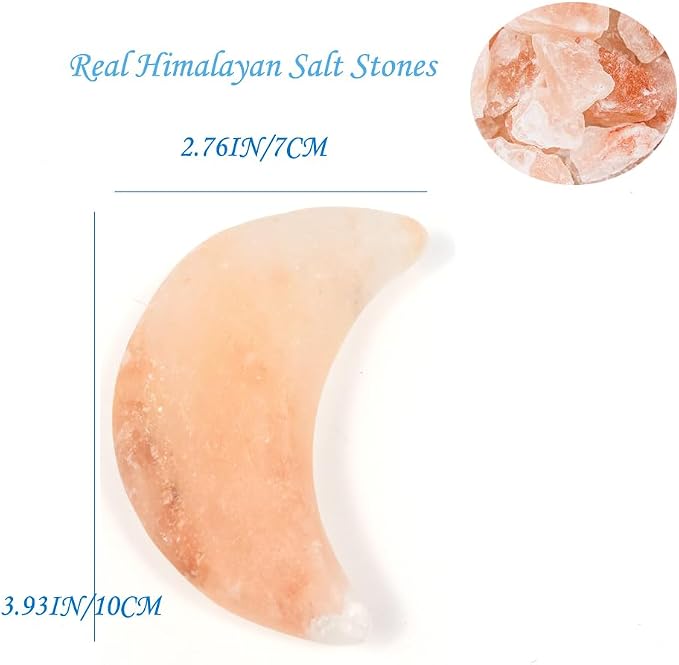 Moon Shape Himalayan Salt Massage Stones Hot Massage Cold Massage Stones Set - Image 2