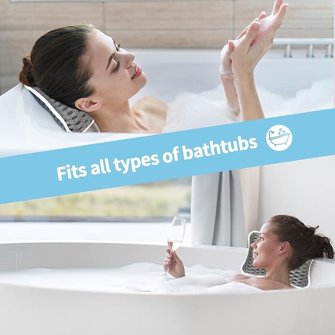 Luxury Bath Pillows for Tub, Slip Resistant Waterproof Bath Pillows for Tub - Image 7