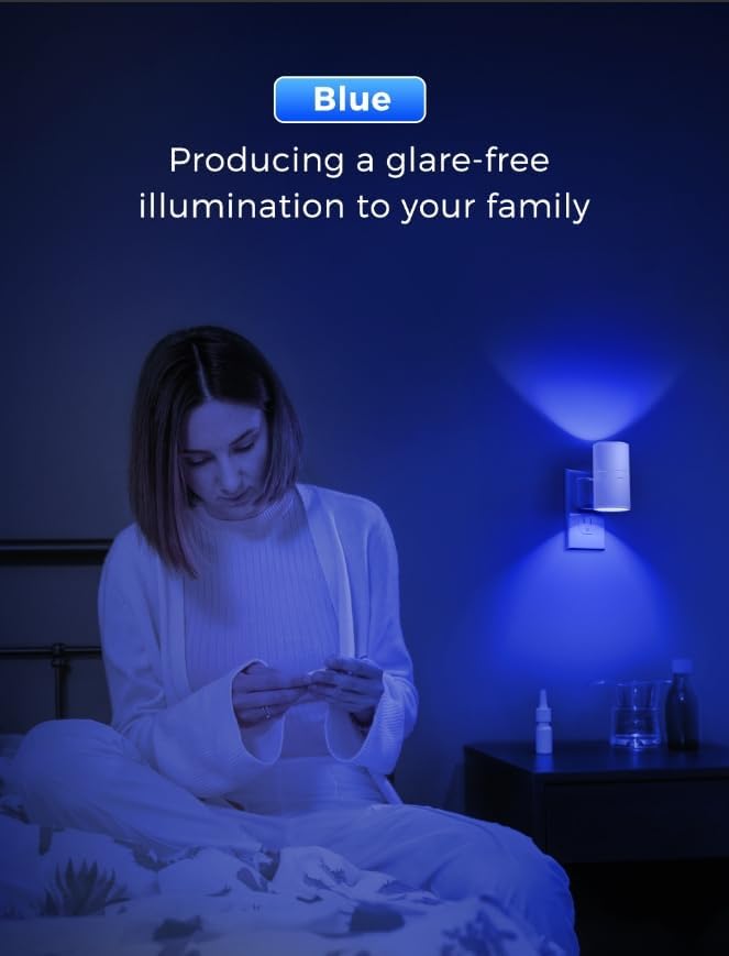 L LOHAS LED Night Light, Light Sensor, Dimmable Night Light, Calm Blue - Image 6