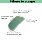 Facial Gua Sha Tool for Chin Massage Tool Natural Jade Stone Gua Sha Board for - Image 3