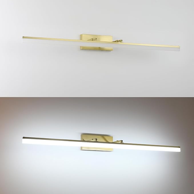 Aipsun 48inch Bathroom Vanity Light Brushed Gold Modern LED Vanity Lighting - Image 4