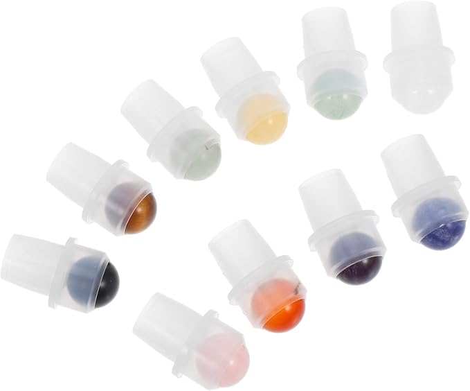 10pcs Roller Ball Inserts for Essential Oil Bottles Jade Stone Balls Perfume by Unknown
