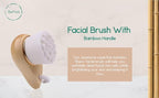 BeNat. Facial Bamboo Wood Handle Cleansing Brush. Extra-Soft Fiber Facial - Image 3