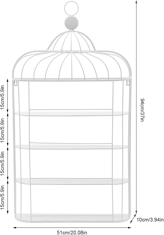 Nail Polish Organizer Wall Mounted, 4-Tier Nail Polish Storage Rack, Metal Nail - Image 3