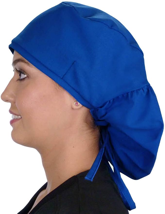 Sparkling EARTH Big Hair Ponytail Classic Surgical Style Scrub Working Cap - Image 5