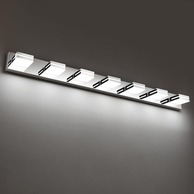SineRise LED Modern Bathroom Vanity Light Fixtures, Chrome Modern Acrylic by SINERISELIGHTING