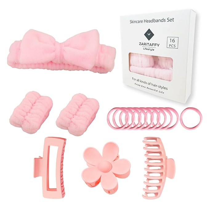 16pcs Skincare Headband Set, Headband Set by Zaritaffy