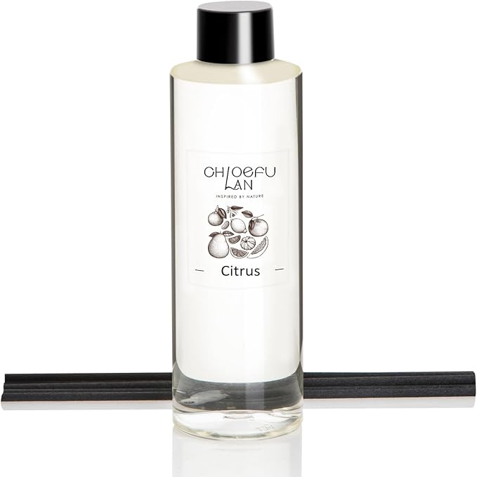 Chloefu LAN Citrus Scented Oil Diffuser Refill 6.76 fl oz Natural Essential Oil by ChloefuLANScentedCandles