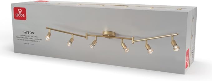 Globe Electric 57505 Payton 6-Light Foldable Track Lighting, Painted Brass - Image 9