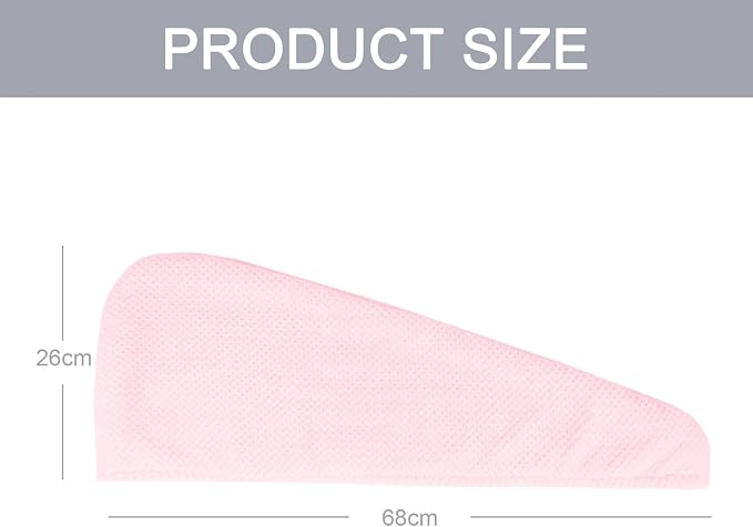 MaopaoBeauty Microfiber Hair Towel, 2 Packs Hair Turbans - Image 4