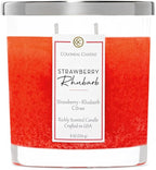 Colonial Candle Strawberry Rhubarb Scented Candle Jar, Highly Fragranced Candles by ColonialCandle