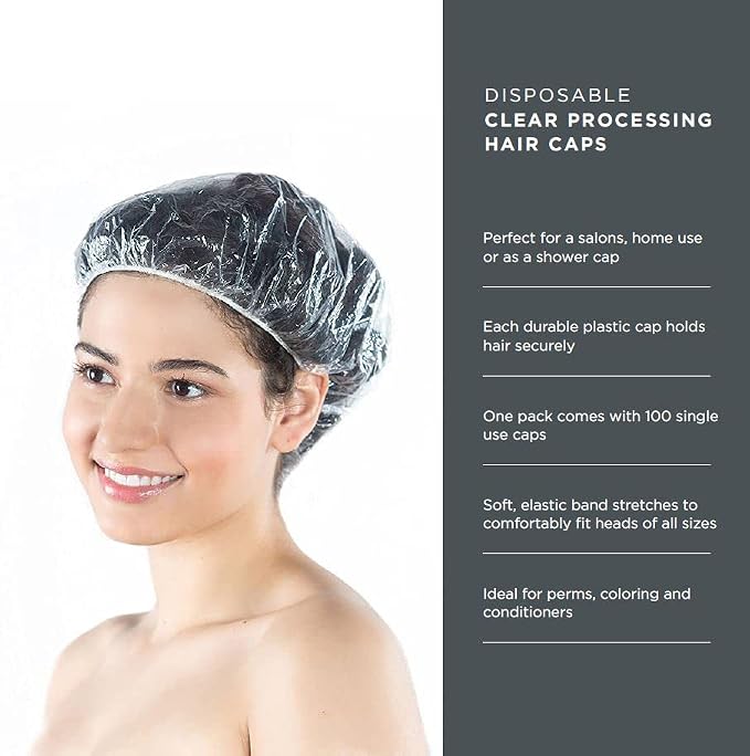 Diane Disposable Clear Processing Hair Caps, - Image 7