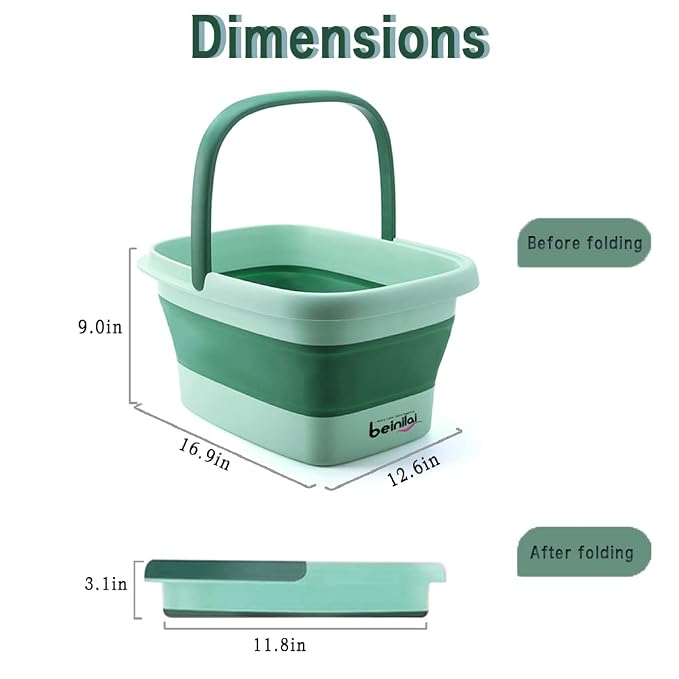Collapsible Foot Bath Basin for Soaking Feet, Pedicure Foot Spa, Foot Tub - Image 6