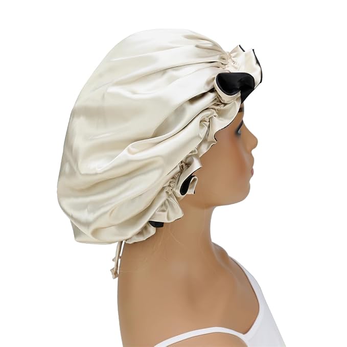 Adjustable Silk Satin Bonnet Hair Care Caps - Image 7