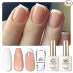 Born Pretty French Manicure Kit, Nail Stamper and 2Pcs Gel Nail Polish by BORNPRETTY