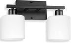 Bathroom Light Fixtures Over Mirror, Anti-Rust Matte Black Vanity Lights 15 Mid by Dekang