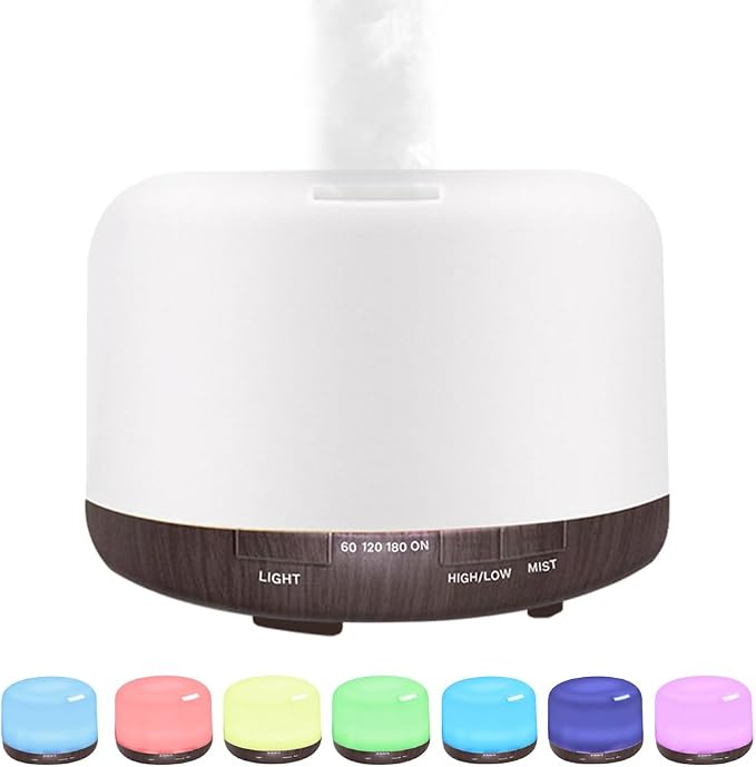 500ml Essential Oil Diffuser, Quiet 4-in-1 Ultrasonic Aromatherapy Humidifier by Unknown
