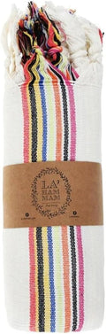 Morrocan Beach Towel | Cotton Blanket Throw, Sand Free, Quick Dry, Turkish by LA%60HAMMAMFINELIVING