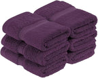 Superior Egyptian Cotton Pile Face Towel/Washcloth Set of 6, Ultra Soft Luxury by SUPERIOR