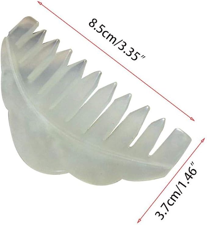 2pcs Jade Head Therapy Massage Comb, Hair Comb Scalp Massager, Jade Massager - Image 5