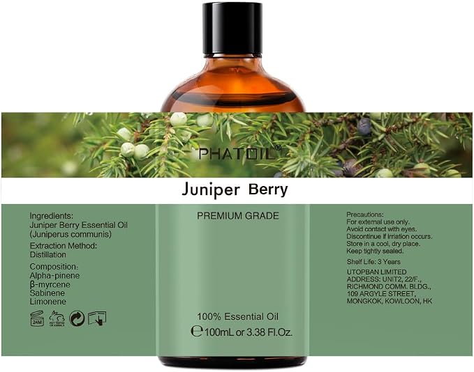 Juniper Berry 3.38fl.oz Essential Oil, PHATOIL Pure Aromatherapy Oils - Image 7