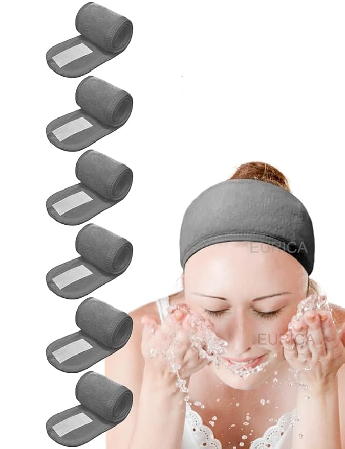 EUICAE Hair Wrap Headband, 6 Pack Non-slip Stretchable Washable Makeup Headband - Image 2