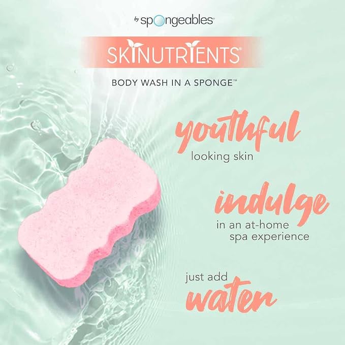 Spongeables Body Wash in a 20+ Wash Sponge, Sweet Grapefruit - Image 3