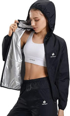 HOTSUIT Sauna Suit Women Machine Washable Sweat Sauna Jacket Pants Anti Rip by HOTSUIT