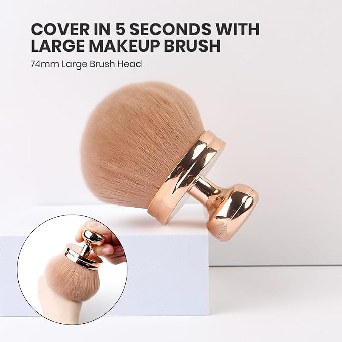 Body Makeup Brush Extra Large Oval Self Tanning Brush Multipurpose 74mm - Image 6
