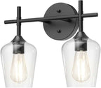 Ralbay Vintage Black Bathroom Light Fixtures 2-Lights Industrial Matte Black - Image 3