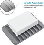 4PCS Silicone Soap Dishes for Shower, Upgrade Self-Draining Bar Soap Holder - Image 2