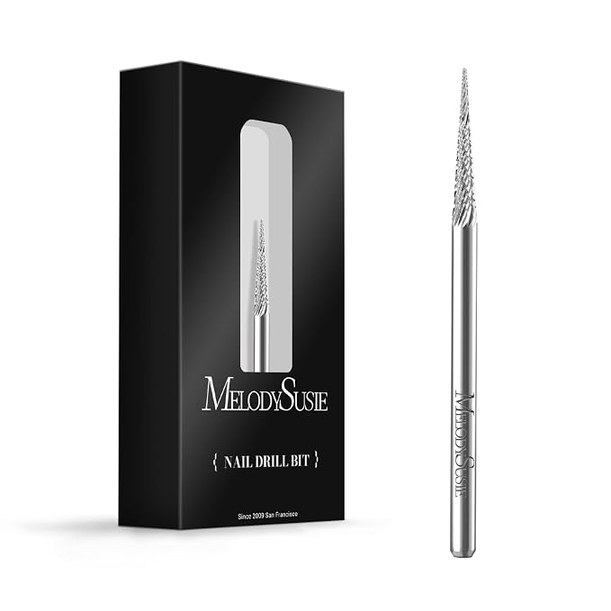 MelodySusie Sharp Tapered Cross Cut Nail Drill Bit, Professional Safety Carbide by MelodySusie