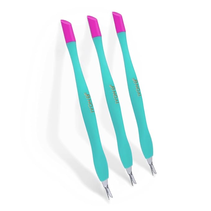 IVON 3pcs Cuticle Trimmer Pusher, Rubber Tip Soft on Nail Bed - Image 5