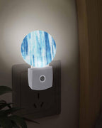 Night Lights Auto Sensor Abstract Graffiti Night Light Blue Art Painting Round - Image 3