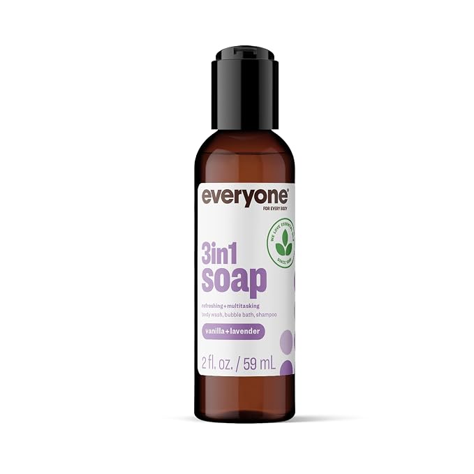 Everyone 3-in-1 Soap Body Wash, Bubble Bath, Travel Size, 2 Ounce, Vanilla and - Image 2