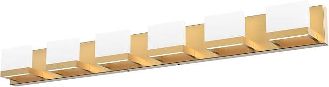 Tipace Gold Vanity Lights for Bathroom Modern LED 6 Lights Bathroom Vanity by Tipace
