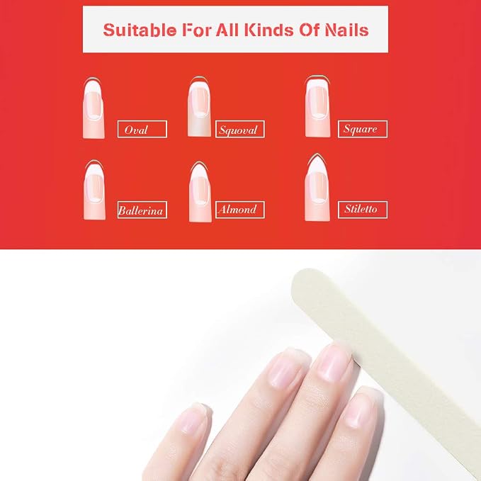 Professional Nail Files Double Sided Emery Board 80/100 Grit - Image 6