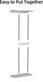 STWWO Bathroom Towel Storage for Bathroom, Wall Towel Rack for Rolled Towels - Image 5