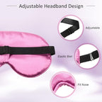 BBTO 4 Pcs Silk Sleep Eye Masks Smooth Soft Satin Eye Covers - Image 4