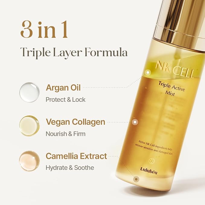Triple Active Mist, Korean Skincare Glow Spray Serum, Hydrating All-in-One Face - Image 2