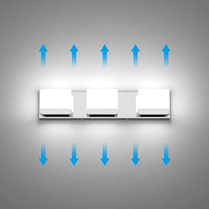 Tipace 3 Lights Dimmable LED Modern Vanity Lights - Image 3