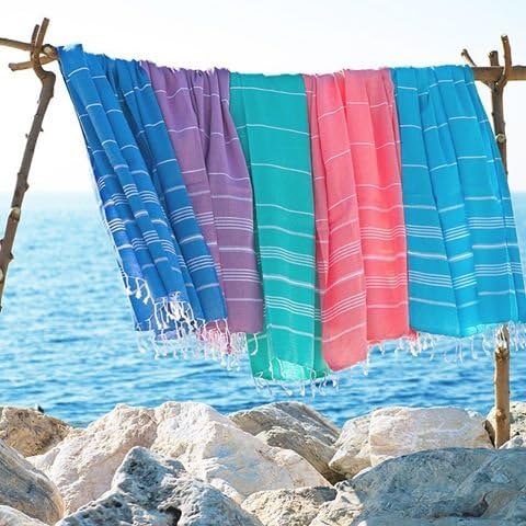 Prewashed, Original Turkish Peshtemal Towels Pestemal Towel Thin Camping Bath - Image 4