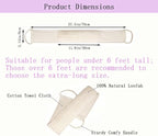 Natural Loofah Back Scrubber for Shower, Back exfoliator for Shower, luffa - Image 2