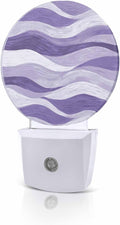 Night Lights Auto Sensor Lavender Purple Ocean Waves Night Light Abstract by Home+L6