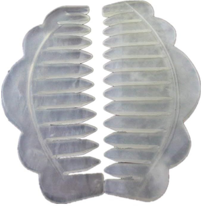 2pcs Jade Head Therapy Massage Comb, Hair Comb Scalp Massager, Jade Massager by Evwoge